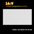 thumbnail image 1 of Projector Screen, 60-120 Inchs Multi-sizes Projector Curtain, Lightweight White For Outdoor Camping Movie, 1 of 8