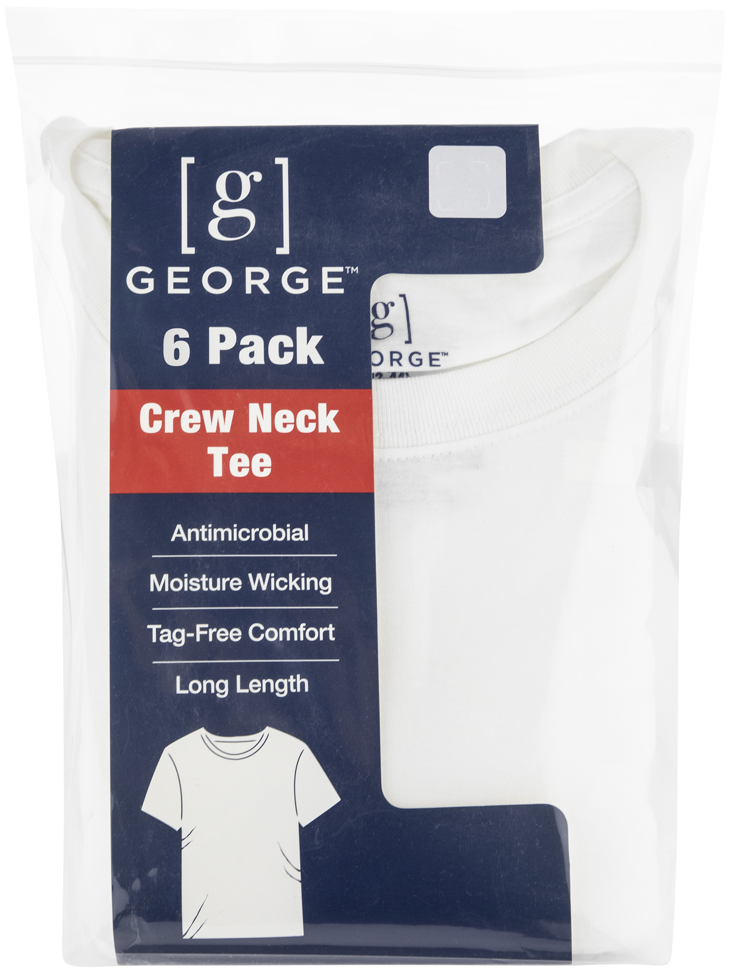 George Men's Crew T-Shirts 6-Pack photo 2