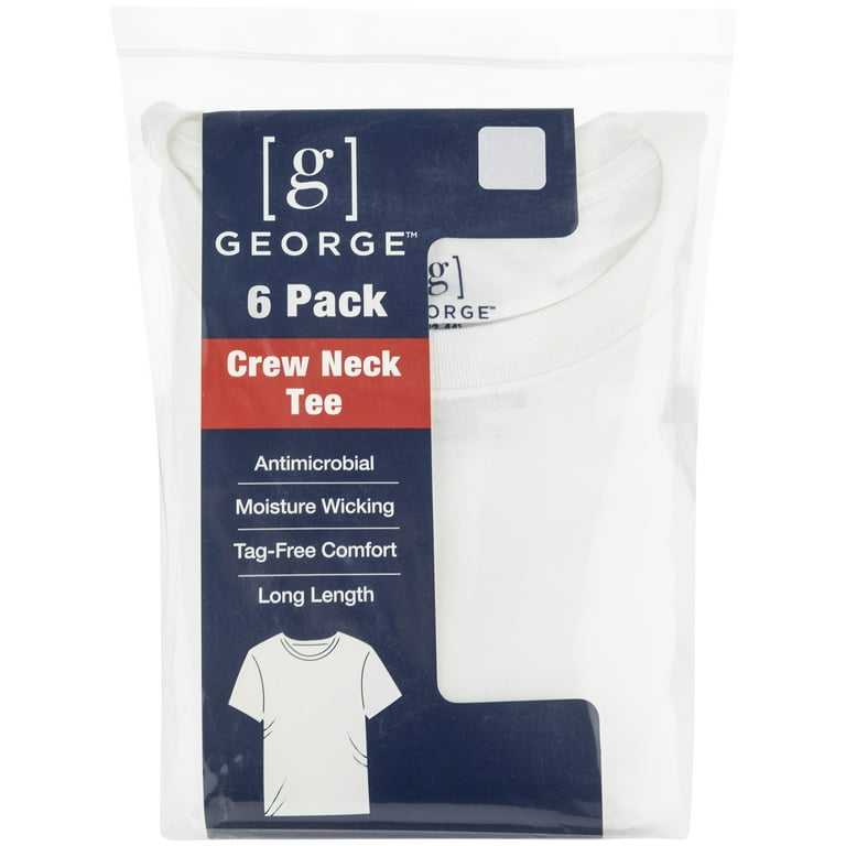 George Men's Crew T-Shirts, 6-Pack - Walmart.com