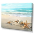 thumbnail image 2 of Designart "Starfish And Seashells I" Modern Landscape Beach Wall Decor, 2 of 5