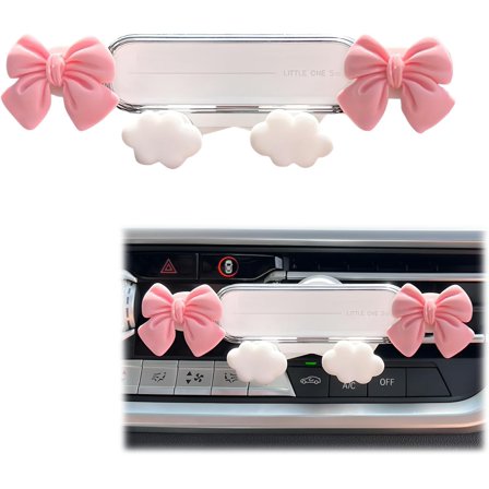 Phone Holder – Pink Butterfly Bow Design,Universal Car Air Vent Phone Mount for All Smartphones,Kawaii Car Accessories for Women Girls