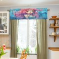 thumbnail image 5 of Beautiful Mermaid Girl Curtain Valance for Windows, Rod Pocket Valance Window Treatments 1 Panel Short Curtains for Kitchen Windows Bathroom Bedroom 54 x 18 inch Home Decor, 5 of 6