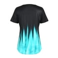 thumbnail image 5 of Enwejyy Women Gradient Print Summer Short Sleeve V-Neck Criss Cross Blouse Tunic T-Shirt Top, 5 of 5