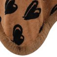 thumbnail image 4 of UTSJKR Women's Heart Print Furry Poncho Shawl, Winter Warm Faux Fur Trim Cape Cloak, Soft Plush Outer Layer for Casual Daily and Holiday Styling Brown, 4 of 4