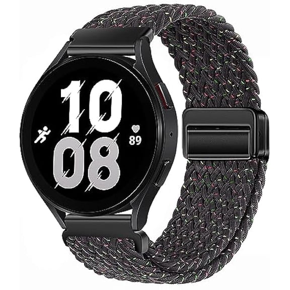 can Nylon Magnetic Bands Compatible with Samsung Galaxy Watch 6/5/4/3 Pro/Classic/Sport/Gear S3/S2 Frontier/Active, 20mm & 22mm Watch Strap for Samsung Watch 47mm 46mm 45mm 44mm 43mm 42mm 41mm 40mm