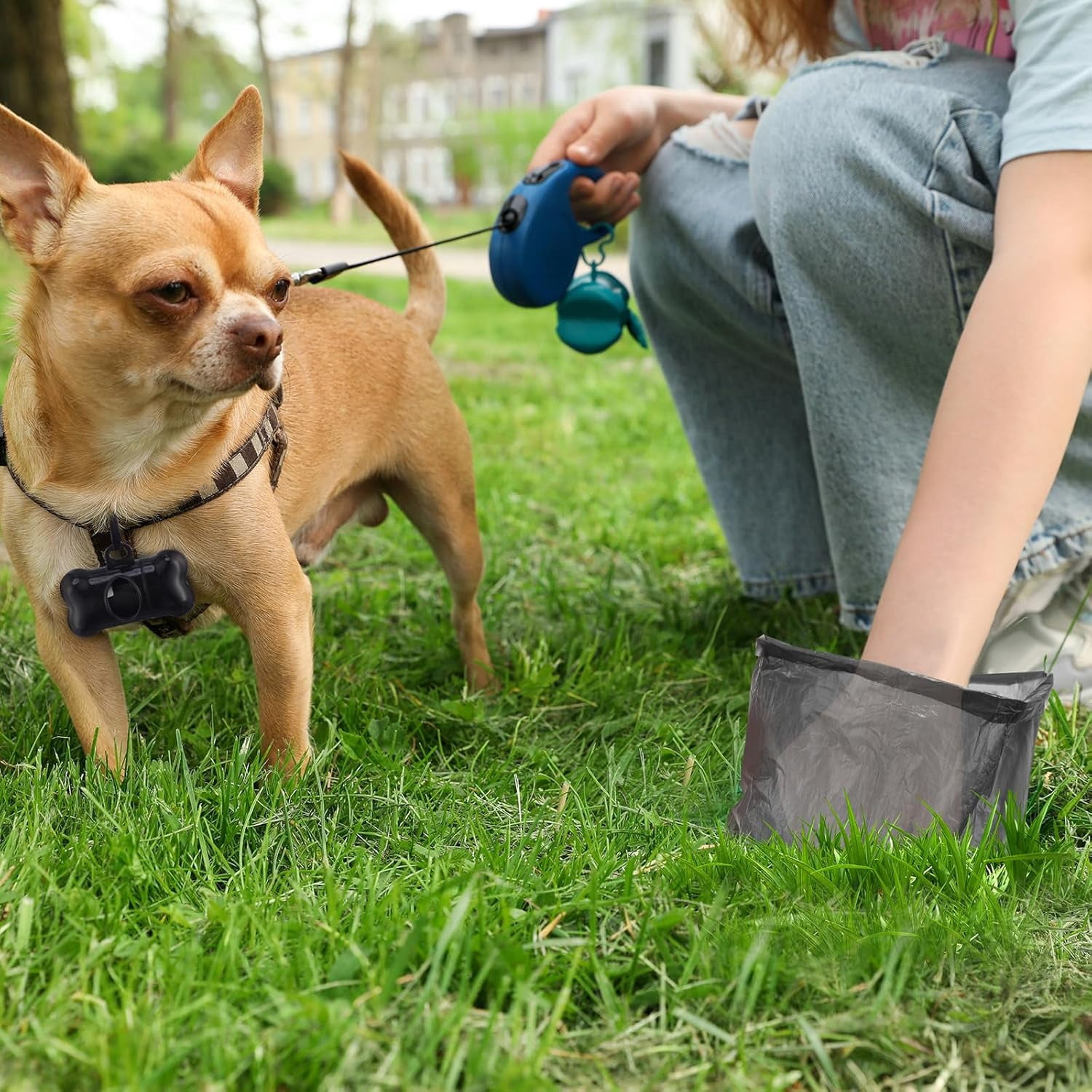 192 Sets Dog Poop Waste Bags with Dispenser Bulk Pet Waste Disposal Puppy Pet Supplies for Walking Travel Outdoor Odorless Leakproof