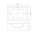 thumbnail image 4 of Whirlpool tub white 67″ X 47.2″ hot tub 8 water jets – Linda, 4 of 4