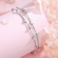 thumbnail image 4 of Pulsera de mujer de plata 925, pulsera ajustable Love para mujer, pulsera para niña, joyería para mujer, regalos de cumpleaños para mujer, 4 of 5