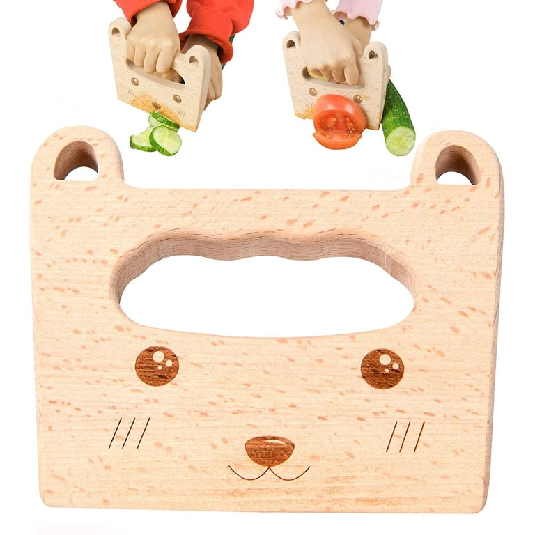 Kitchen Kids Wooden Cutter - Vegetable And Fruit Cutter Montessori Kitchen  Tools For Toddlers Real Cooking Cute Shape For 2-8