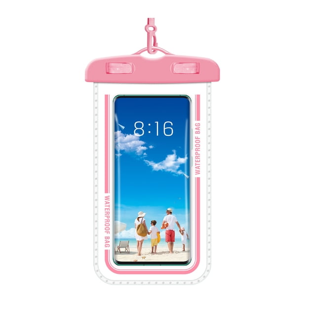 Submersible IPX8 Waterproof Phone Case with Arm Strap, Clear Dry Pouch for Snorkeling, Kayaking and Outdoor Activities, Compatible with 7.2 Inch Devices
