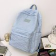 thumbnail image 3 of YOUSNH School Bag Simple Breathable Texture Pattern Waterproofing Lightweight Backpack New Durable Load Reducing Large Capacity Student Shoulders Bag Backpacks Blue, 3 of 3