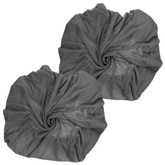 FOMIYES 2Pcs Washable Grey Sofa Cushion Slipcovers with Non Slip Fit for Living Room Furniture