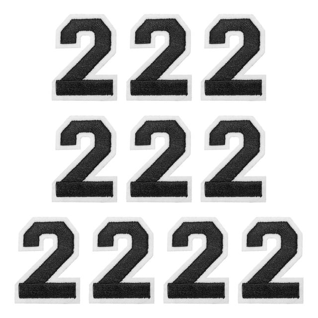Parche Bordado de Números Uxcell, Parche Bordado de Números 0 con Adhesivo para Coser en Ropa, Vestidos, Jeans, Zapatos, Sombreros, DIY 2
