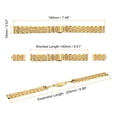 thumbnail image 2 of Uxcell Stainless Steel Watch Bands 16mm Double Pressing Butterfly Clasp Metal Solid Steel Chain Watch Strap, Gold Tone, 2 of 8