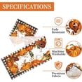 thumbnail image 5 of Buffalo Plaid Orange Pumpkins Maple Leaves Fall Table Runner 72 + inches long Autumn Thanksgiving Decorations Table Runner,Farmhouse Style Fall Kitchen Dining Tables Decor for Home,Party,Holiday, 5 of 7