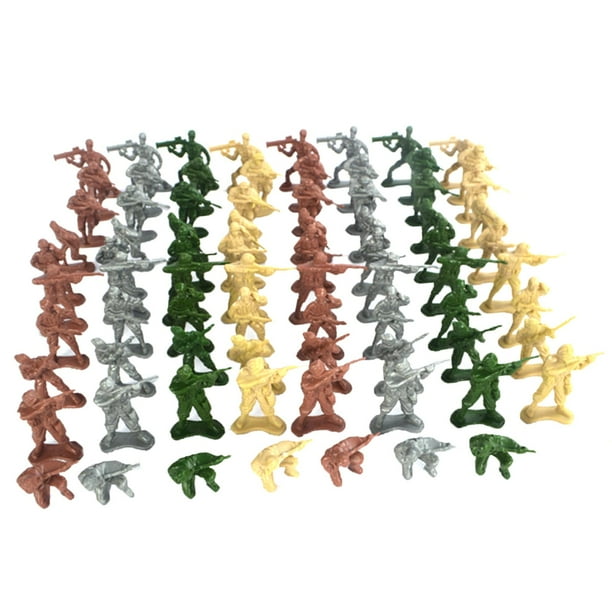 100 piezas 5 cm Man Soldier Figure Scene Building Home Collectibles Zulema Playset del soldado