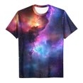 thumbnail image 4 of Tops for Women Plus Size under $5 Clearance Crewneck Short-Sleeved Printed T-Shirt Multicolor L, 4 of 4