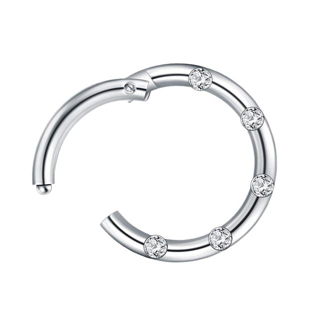 Pendientes de Moda Sunnimix Rhinestone 16G Plata