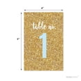 thumbnail image 2 of Signature Baby Blue, White, Gold Glittering Party, Table Numbers 1-20, 4x6-inch, 1-Set, 2 of 2