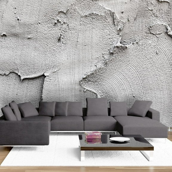 Tiptophomedecor Peel and Stick Wallpaper Wall Mural - Concrete Rough Plaster - Removable Wall Decals