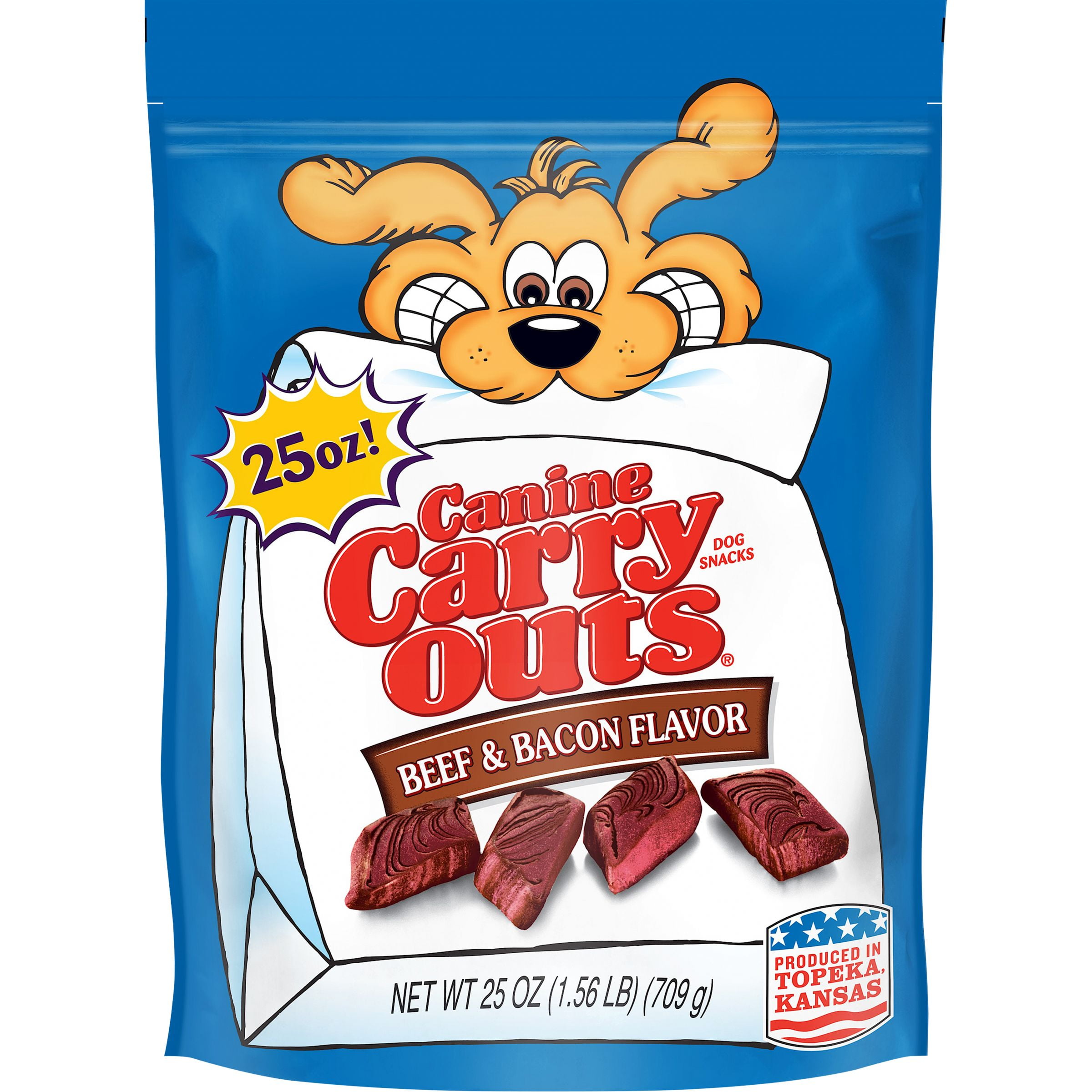 Canine Carry Outs Beef & Bacon Flavor Training Soft Treats for Dogs, 25