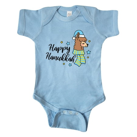 

Inktastic Llama Happy Hanukkah with Stars Gift Baby Boy or Baby Girl Bodysuit