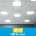 thumbnail image 3 of Premium Backlit 2ft x 2ft Flat Panel LED Ceiling Light Fixture - 4 Pack, 30W, 4000 Lumens, 5000K - Energy-Efficient, Easy to Install Ceiling Lights for Commercial and Residential Spaces, 3 of 7
