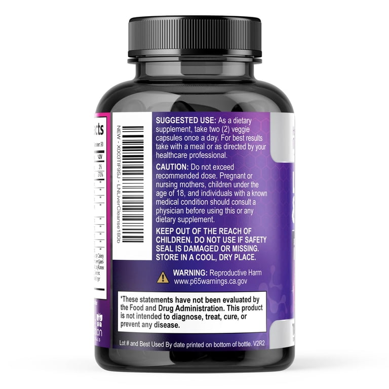 Health Nutrition Naturals Liver Cleanse Detox, Milk Thistle with