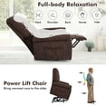 thumbnail image 6 of Costway Power Lift Recliner Chair Sofa for Elderly w/ Side Pocket & Remote Control Brown, 6 of 10