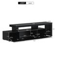 thumbnail image 6 of EUROCO Modern Style 16-colored LED Lights TV Cabinet， UV High Gloss Surface Entertainment Center with DVD Shelf， Up to 70 inch TV, Black, 6 of 6