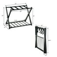 thumbnail image 2 of Costway Folding Luggage Rack with Shelf Travel Suitcase Shoe Storage Holder Wood Stand, 2 of 9