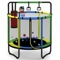 thumbnail image 3 of 4.5FT Toddler Trampoline for Kids with Enclosure, Kids Trampoline with Basketball Hoop, SHINPT Indoor Trampoline, Small Trampolines for Kids, Mini trampoline, Gifts for Boys, Girls, 110lbs Capacity, 3 of 3