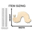 thumbnail image 2 of Unfinished Wood Caterpillar Shape - Craft - up to 46" DIY 4" / 1/8", 2 of 3