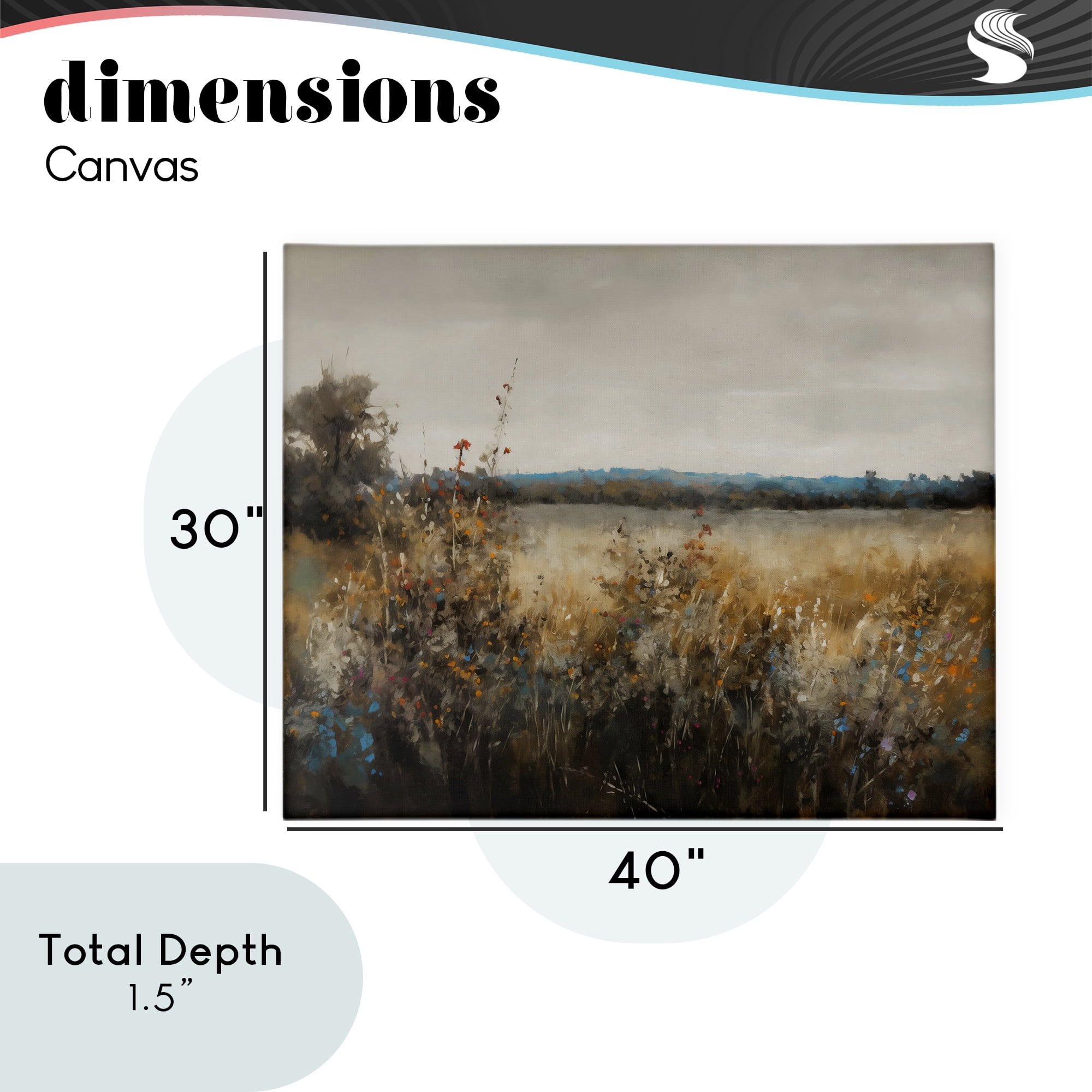 Stupell Industries Abstract Grunge Meadow Canvas Wall Art, design by Creative Studio