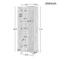 thumbnail image 2 of Aukfa 71.2" Tall Storage Cabinet with 2 Doors & Adjustable Shelves for Kitchen Bathroom,Black, 2 of 8
