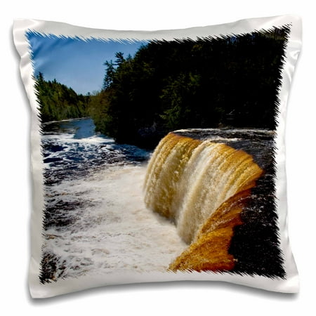 3dRose Upper Tahquamenon Waterfalls, Michigan - US23 DFR0232 - David R. Frazier, Pillow Case, 16 by 16-inch