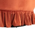 thumbnail image 7 of Swivel Barrel Accent Chair, Velvet Upholstered Single Sofa Chair with Metal Base, Modern Comfy Living Room Chairs with Curved Armrest for Living Room, Bedroom, Lounge, Orange, 7 of 7