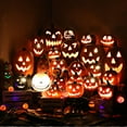 thumbnail image 5 of Fridja Halloween Pumpkin LED Light Lamp Creative Lantern Home Props Pumpkin Bar Halloween Decorations Light Up Pumpkin 3D Fall Resin Pumpkin Battery Operated Orange, 5 of 6