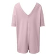 thumbnail image 4 of Women Summer Oversized Tee Romper Backless Loose Polyester Beach Casual, 4 of 5
