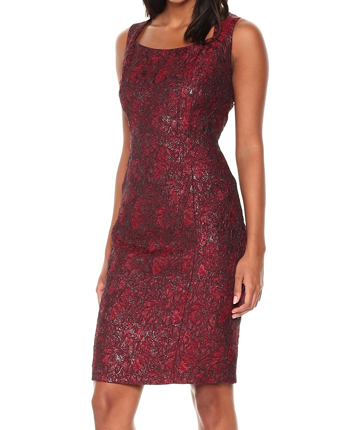 crimson red dress