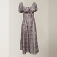 thumbnail image 1 of Vestido Largo De Verano Vestido ceñido al cuerpo con estampado floral Ropa de fiesta de cóctel sin espalda para mujer (Marrón XXL) Cgtredaw para Mujer Marrón T M, 1 of 6