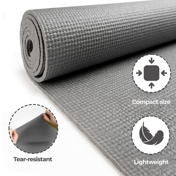 Powrx Yoga Mat With Bag Excersize Mat For Workout Non-Slip Large Yoga Mat 