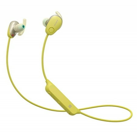 - Sony WI-SP600N - Earphones with mic - in-ear - Bluetooth - wireless - NFC - active noise canceling - yellow