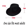 thumbnail image 2 of Men's Classic Costume Accessory Set - Fedora Hat, Y-Back Suspenders & Pre-Tied Bow Tie, 2 of 7