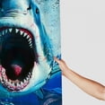 thumbnail image 3 of Creowell Ocean Shark Shower Curtain Kids 3D Fish Shower Curtains, Blue Sea Tropical Shower Curtains for Kids Bathroom Decor 69x72, 3 of 7