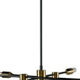 thumbnail image 2 of Benjara BM230730 12 Light Contemporary Metal Chandelier, Black & Gold, 2 of 3