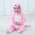 thumbnail image 2 of ANINEO Baby Dinosaur Festival Cartoon Hooded O-Neck Romper Toddler Jumpsuit Warm Outfits Cozy Child Dailywear, 2 of 7