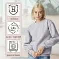 thumbnail image 7 of American Apparel Unisex Fleece Crewneck Long Sleeve Sweatshirt, 70 US Cotton/30 Polyester Winter Sweaters (Black , L), 7 of 7