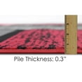 thumbnail image 3 of HR HANDCRAFT RUGS HR Square Pattern Area Rug Geometric Pattern Modern Red - 5'2" x 7'1", 3 of 5
