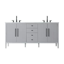 Elegant Kitchen and Bath 72 inch Double Bathroom Vanity in Grey